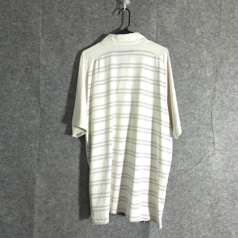 Under Armour Coldblack Golf Polo Shirt 2XL Worthington Logo Striped Performance - Picture 3 of 14